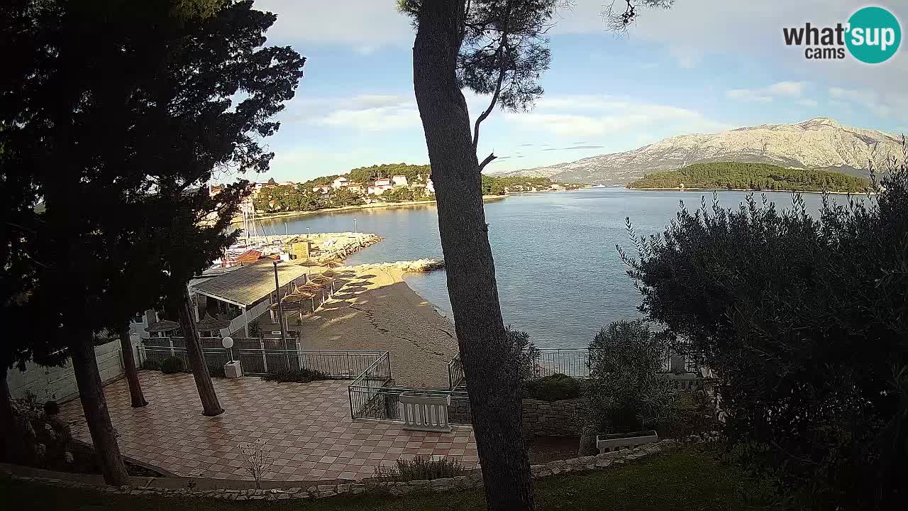Spletna kamera Lumbarda – Plaža Prvi Žal – Korčula
