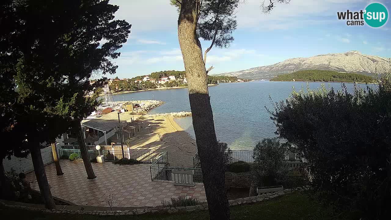 Spletna kamera Lumbarda – Plaža Prvi Žal – Korčula