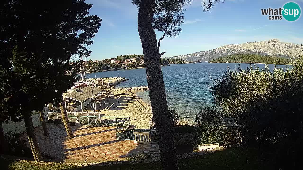 Spletna kamera Lumbarda – Plaža Prvi Žal – Korčula