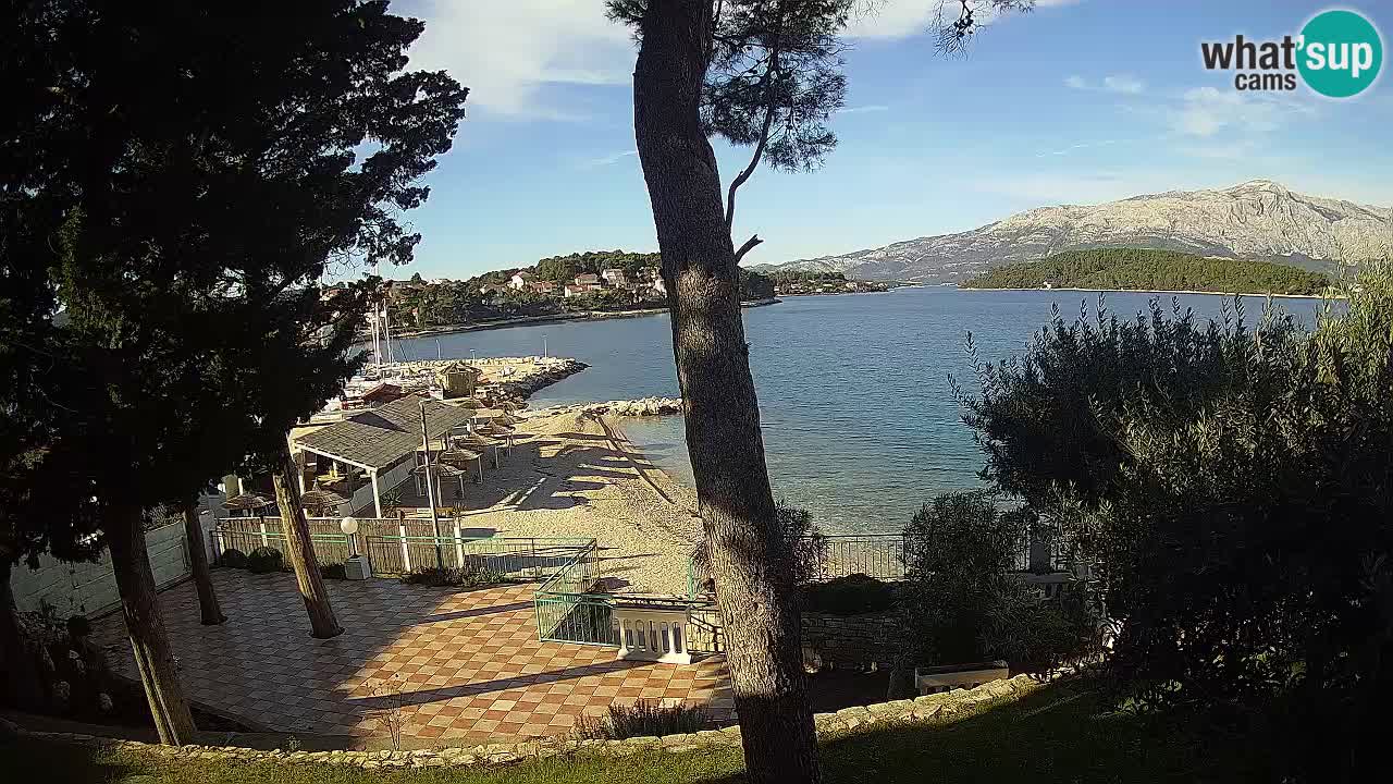 Webcam live Lumbarda – Plage Prvi Žal – Korčula