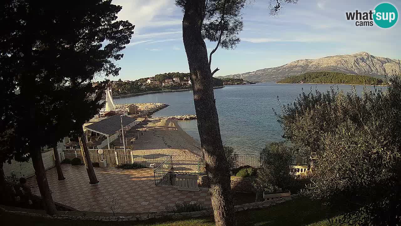 Spletna kamera Lumbarda – Plaža Prvi Žal – Korčula