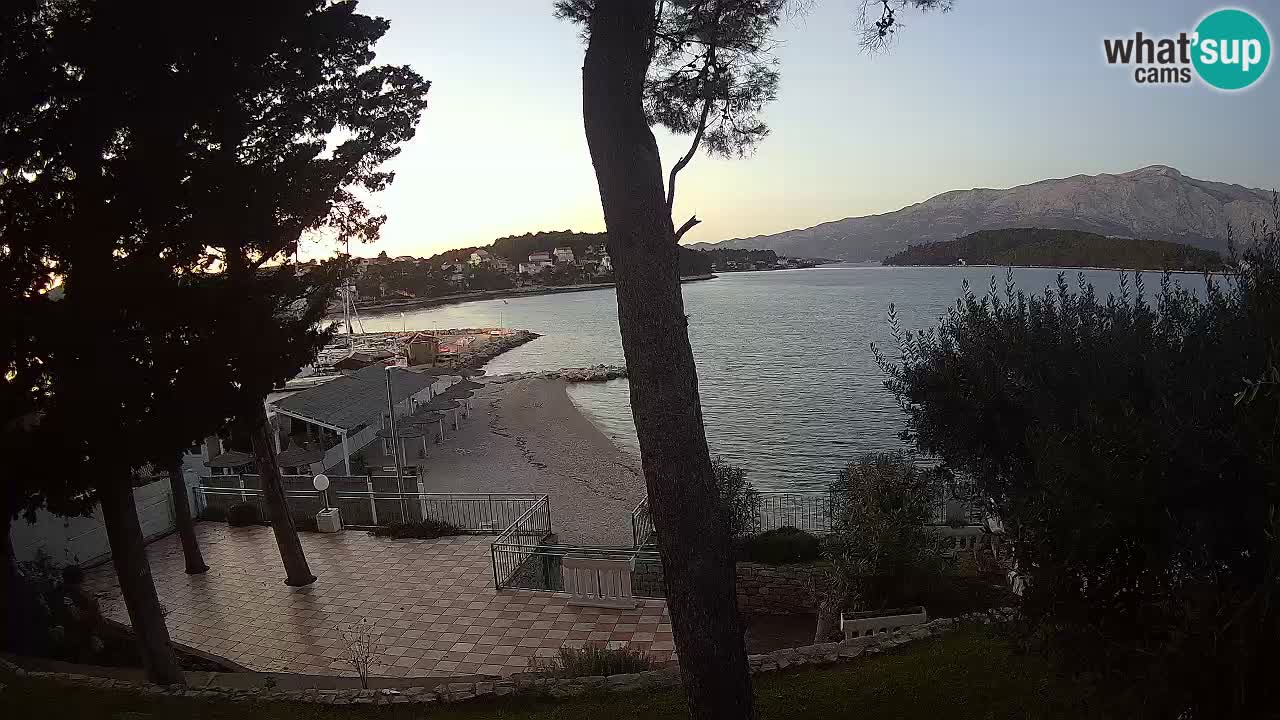 Spletna kamera Lumbarda – Plaža Prvi Žal – Korčula