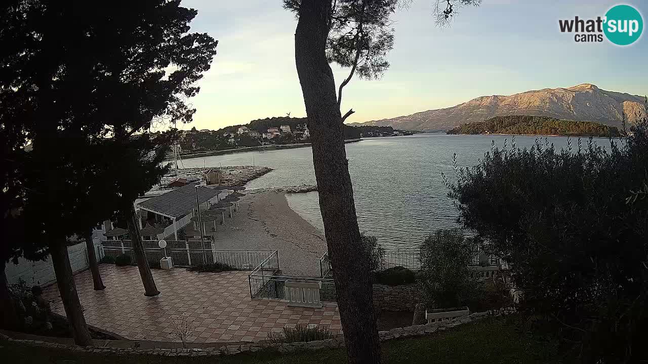 Spletna kamera Lumbarda – Plaža Prvi Žal – Korčula