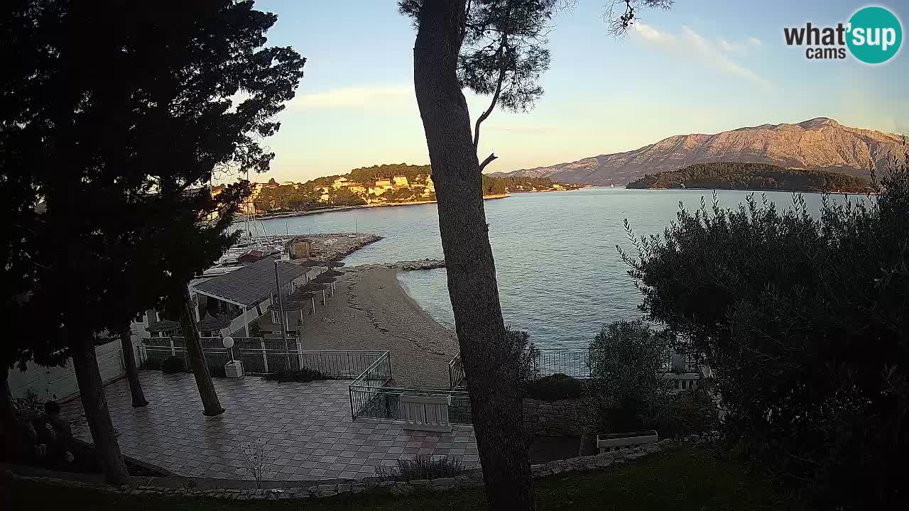 Webcam live Lumbarda – Plage Prvi Žal – Korčula