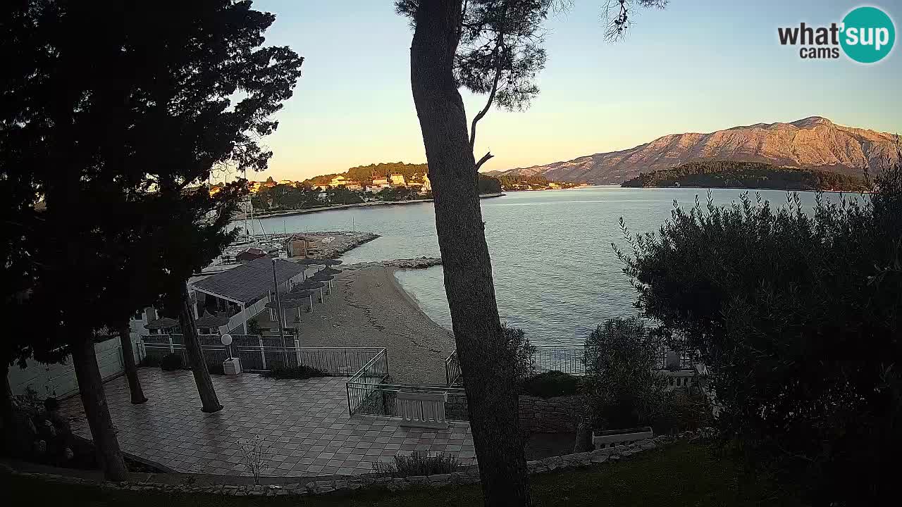 Spletna kamera Lumbarda – Plaža Prvi Žal – Korčula