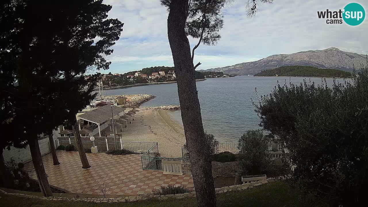 Spletna kamera Lumbarda – Plaža Prvi Žal – Korčula