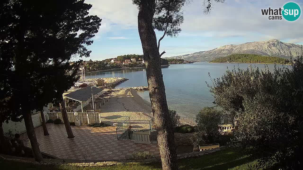 Spletna kamera Lumbarda – Plaža Prvi Žal – Korčula
