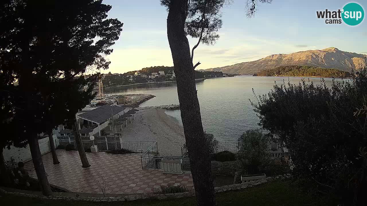 Spletna kamera Lumbarda – Plaža Prvi Žal – Korčula