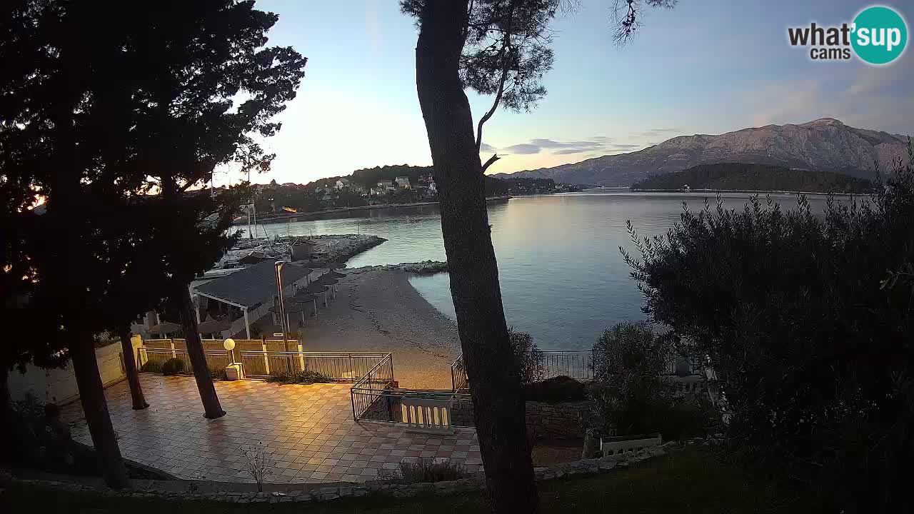 Spletna kamera Lumbarda – Plaža Prvi Žal – Korčula