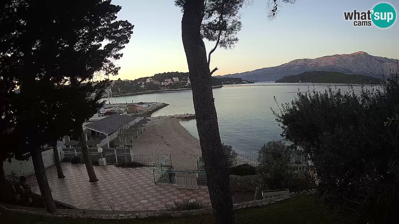 Spletna kamera Lumbarda – Plaža Prvi Žal – Korčula