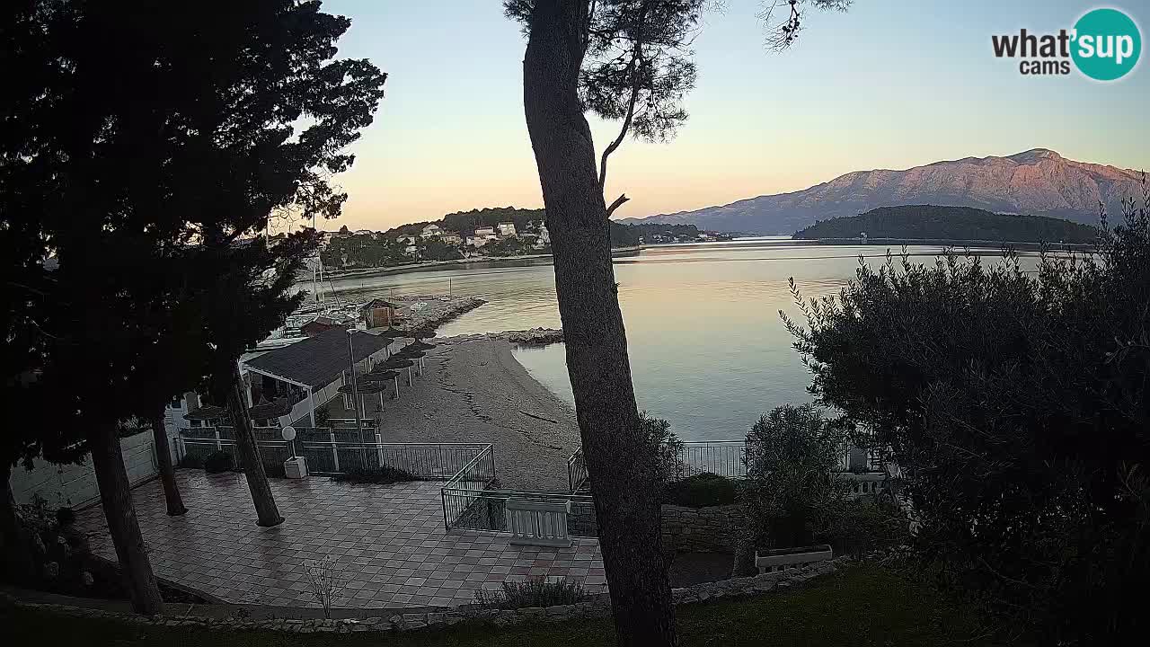 Spletna kamera Lumbarda – Plaža Prvi Žal – Korčula