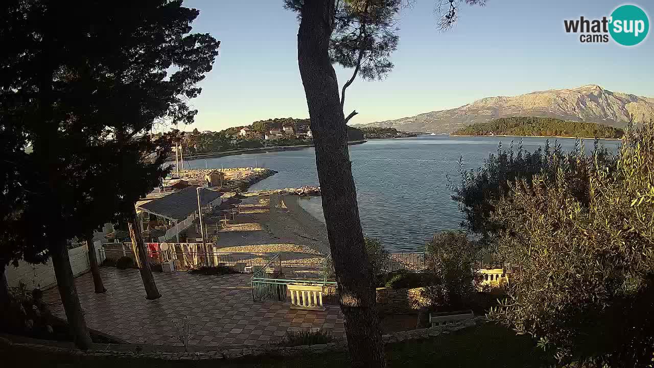 Webcam live Lumbarda – Plage Prvi Žal – Korčula
