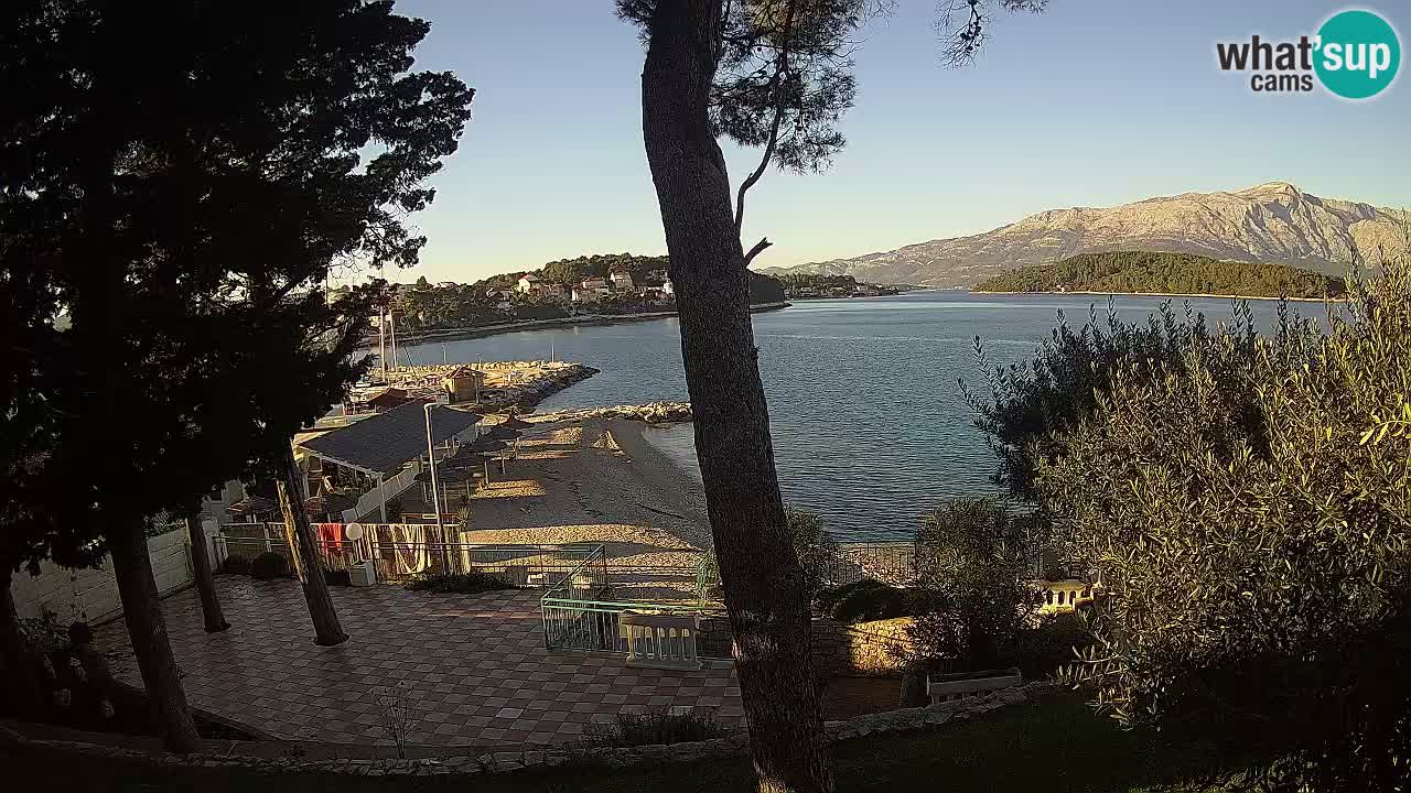 Webcam live Lumbarda – Plage Prvi Žal – Korčula