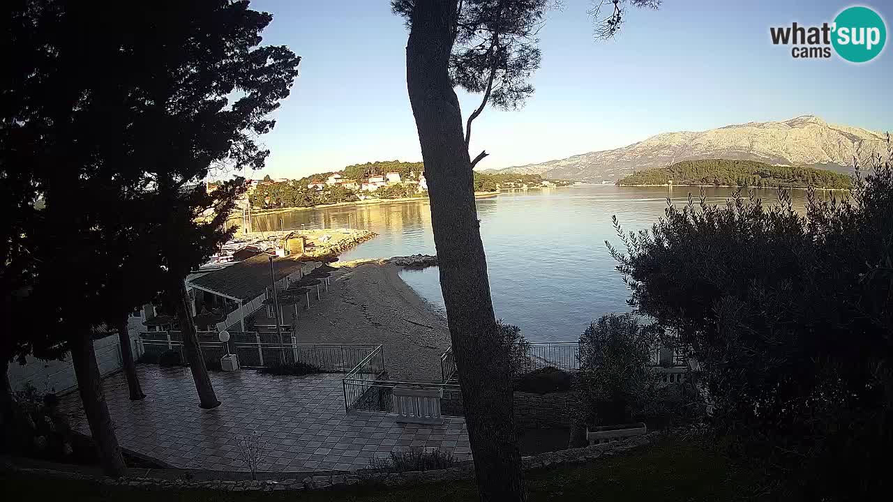Spletna kamera Lumbarda – Plaža Prvi Žal – Korčula