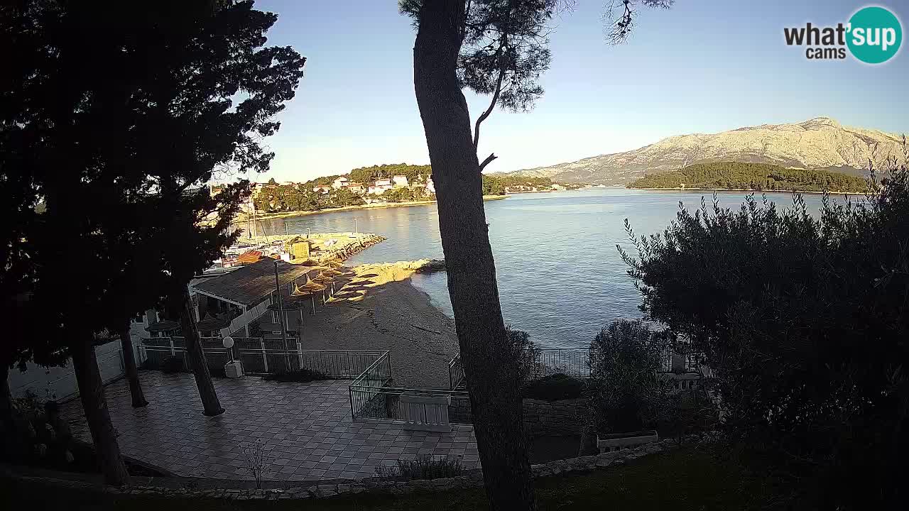 Spletna kamera Lumbarda – Plaža Prvi Žal – Korčula