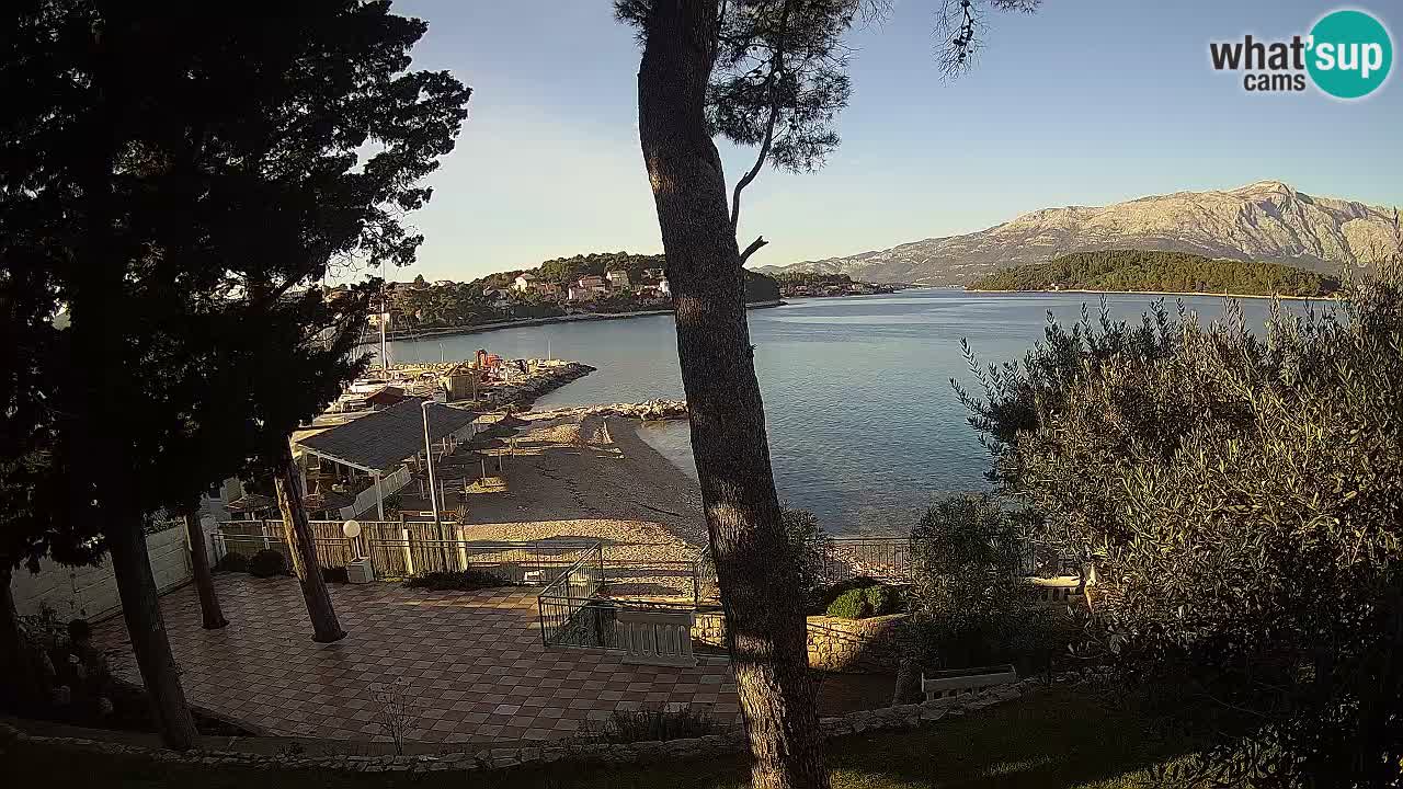 Spletna kamera Lumbarda – Plaža Prvi Žal – Korčula