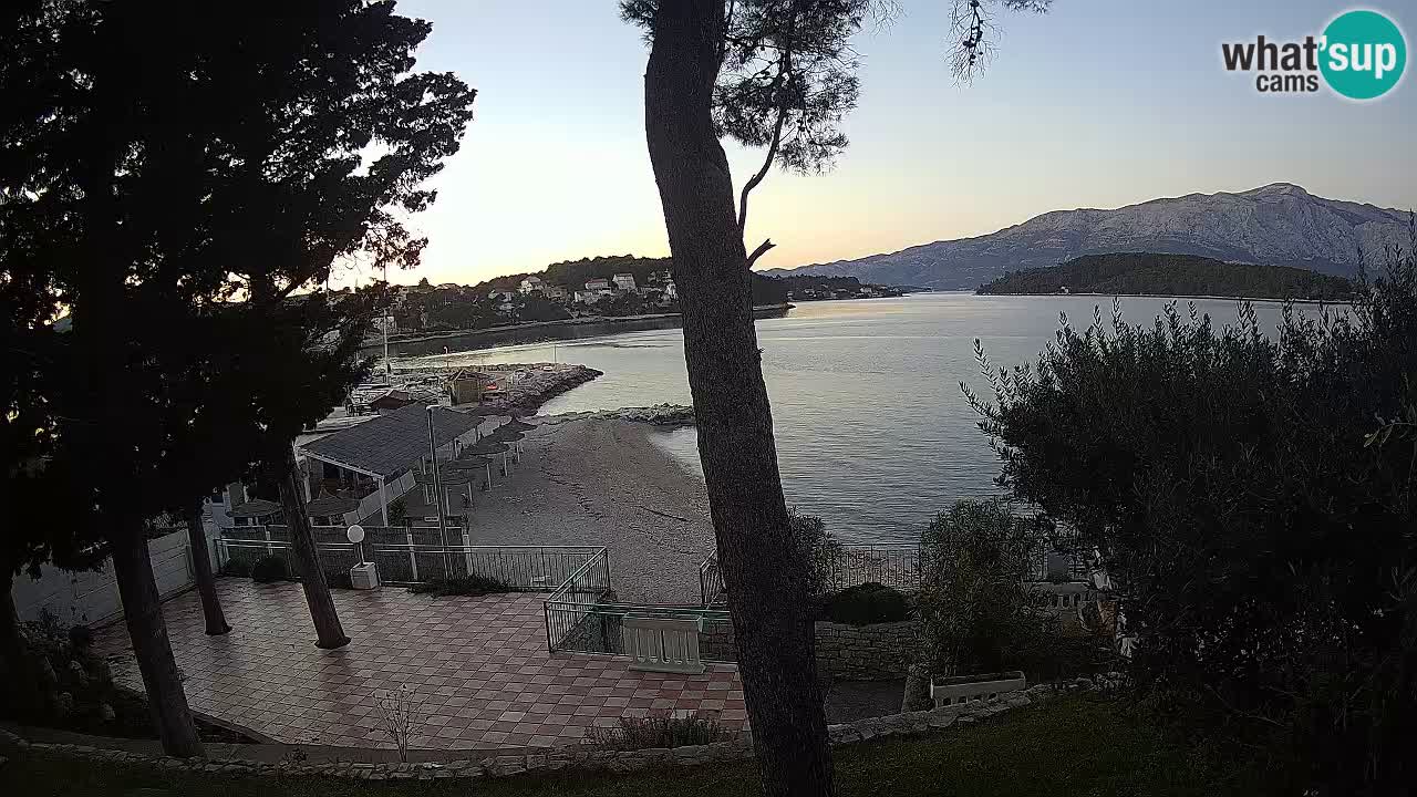 Spletna kamera Lumbarda – Plaža Prvi Žal – Korčula