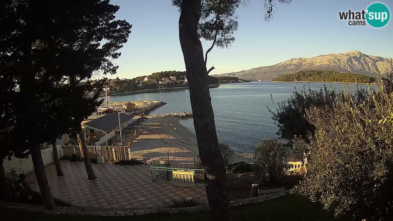 Spletna kamera Lumbarda – Plaža Prvi Žal – Korčula