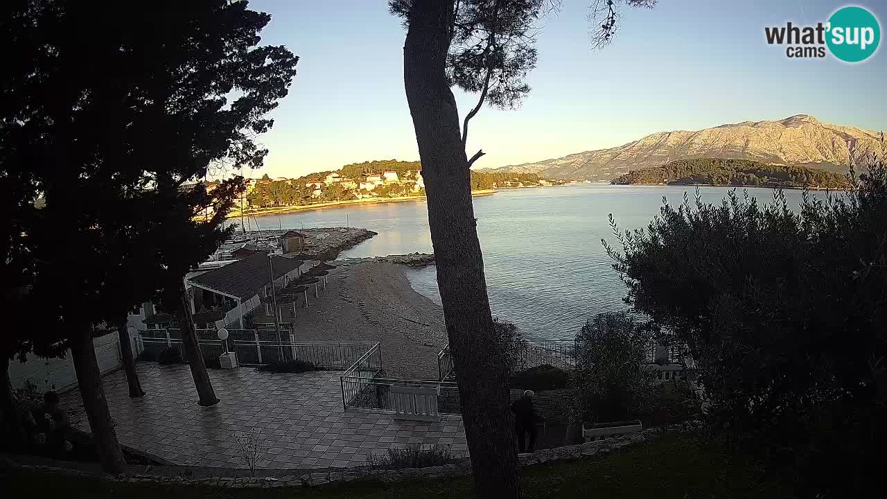 Spletna kamera Lumbarda – Plaža Prvi Žal – Korčula