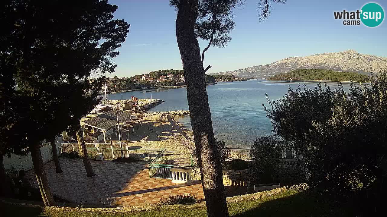 Spletna kamera Lumbarda – Plaža Prvi Žal – Korčula