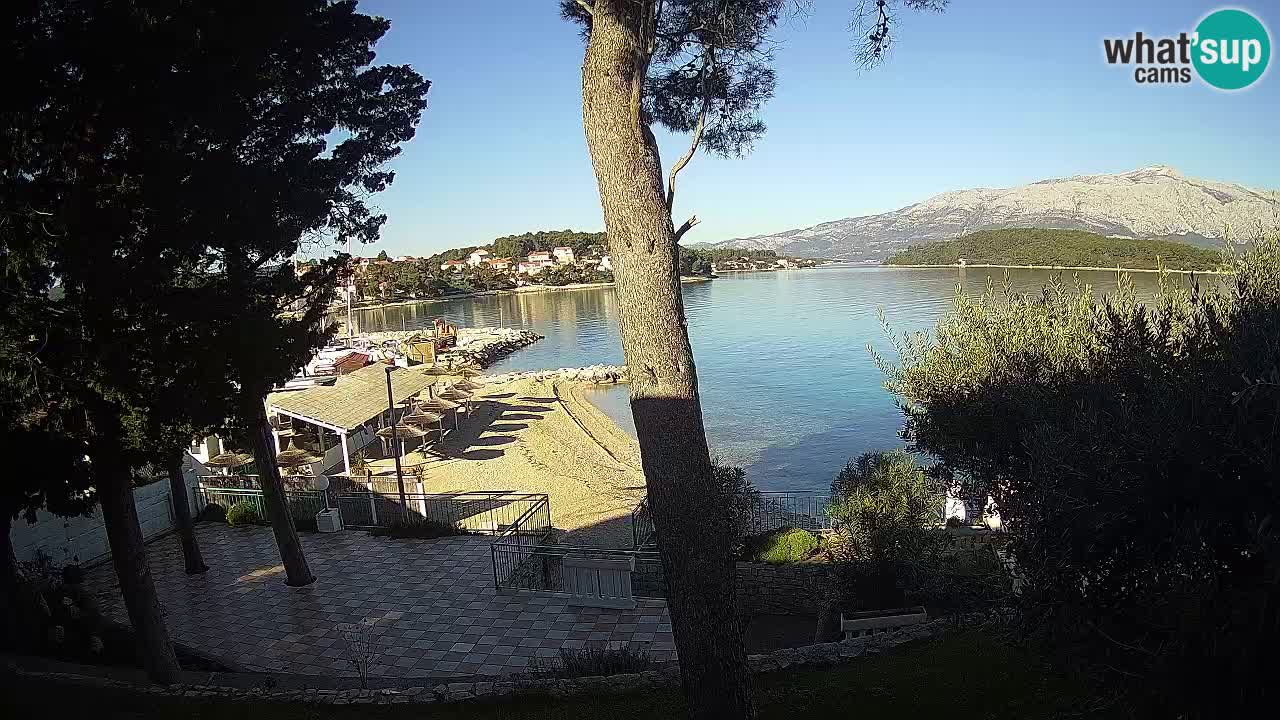 Spletna kamera Lumbarda – Plaža Prvi Žal – Korčula