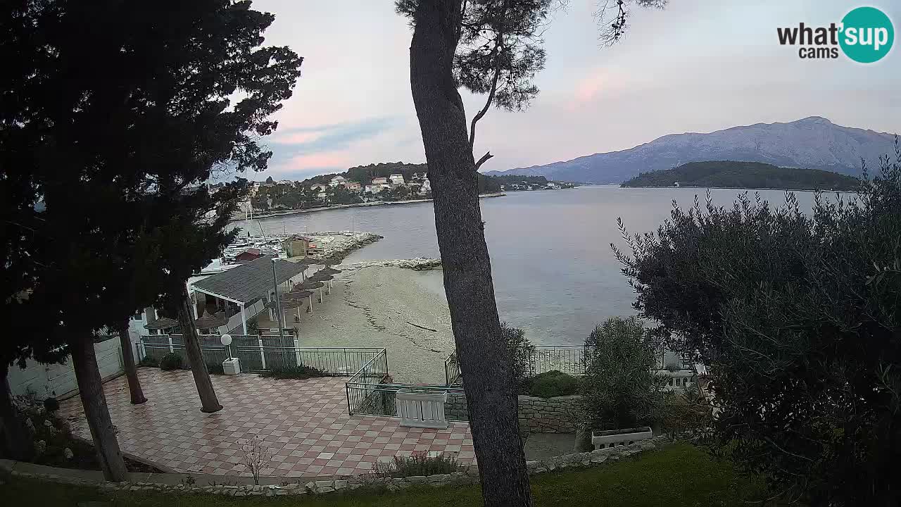 Spletna kamera Lumbarda – Plaža Prvi Žal – Korčula