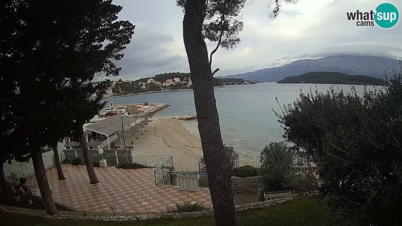 Spletna kamera Lumbarda – Plaža Prvi Žal – Korčula