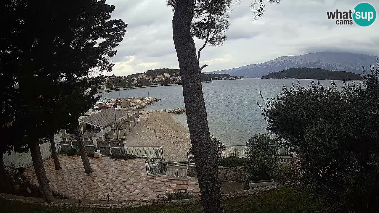 Spletna kamera Lumbarda – Plaža Prvi Žal – Korčula