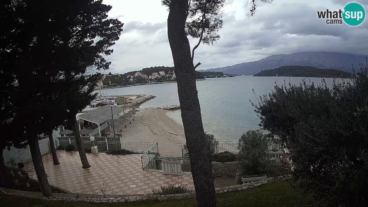Spletna kamera Lumbarda – Plaža Prvi Žal – Korčula