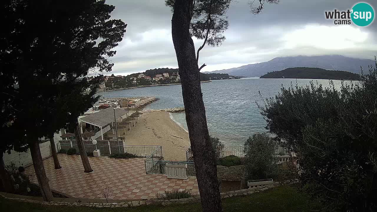 Spletna kamera Lumbarda – Plaža Prvi Žal – Korčula