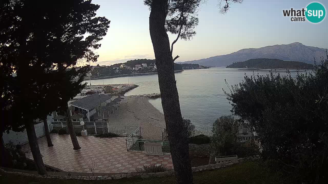 Spletna kamera Lumbarda – Plaža Prvi Žal – Korčula