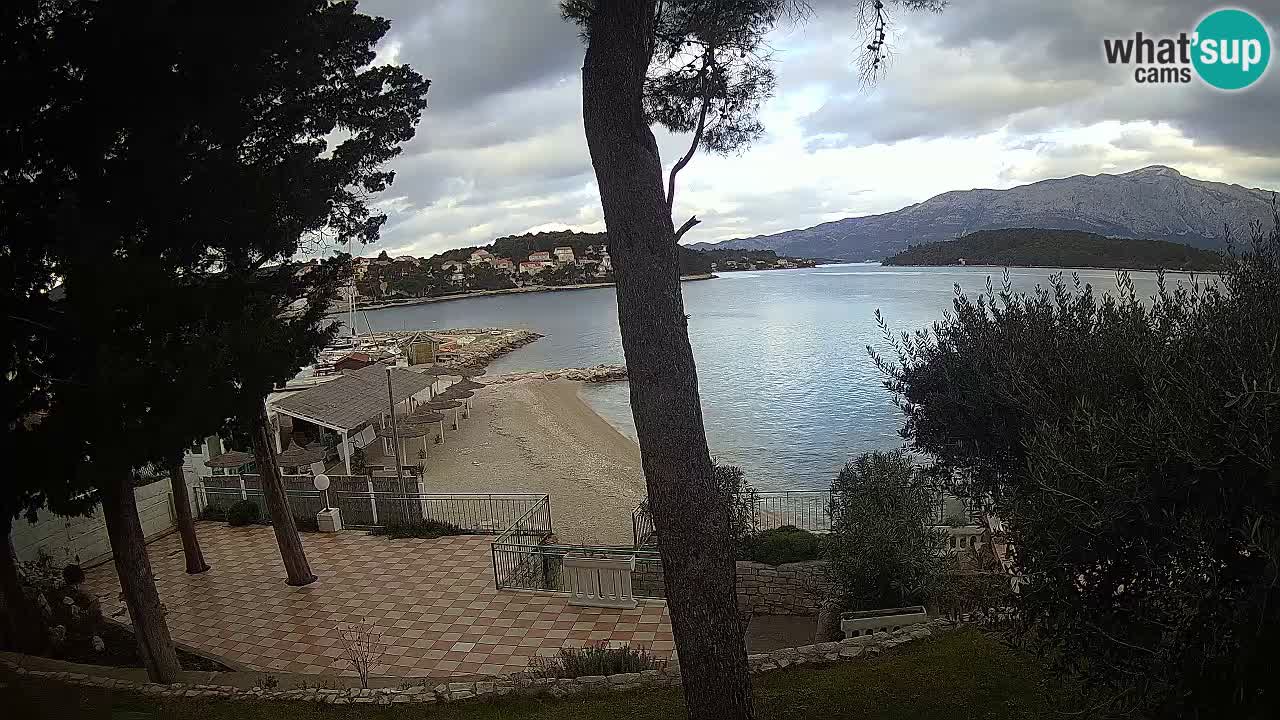 Spletna kamera Lumbarda – Plaža Prvi Žal – Korčula