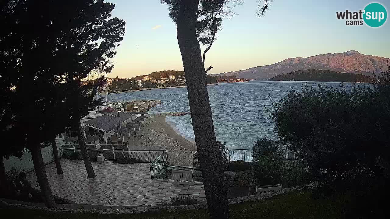 Spletna kamera Lumbarda – Plaža Prvi Žal – Korčula