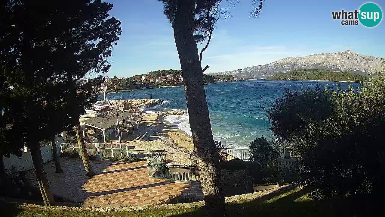 Spletna kamera Lumbarda – Plaža Prvi Žal – Korčula