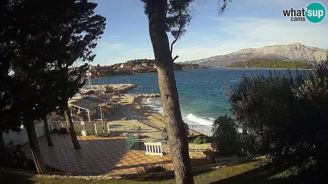 Spletna kamera Lumbarda – Plaža Prvi Žal – Korčula