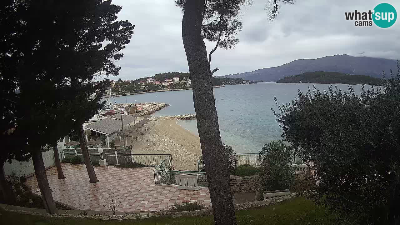 Spletna kamera Lumbarda – Plaža Prvi Žal – Korčula