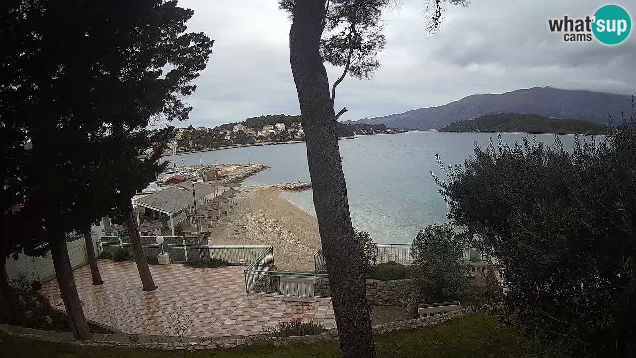 Spletna kamera Lumbarda – Plaža Prvi Žal – Korčula