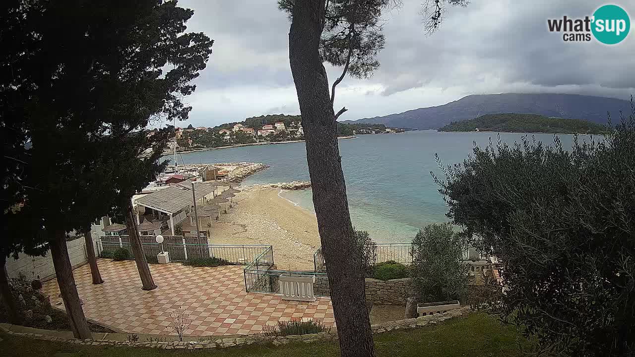 Spletna kamera Lumbarda – Plaža Prvi Žal – Korčula