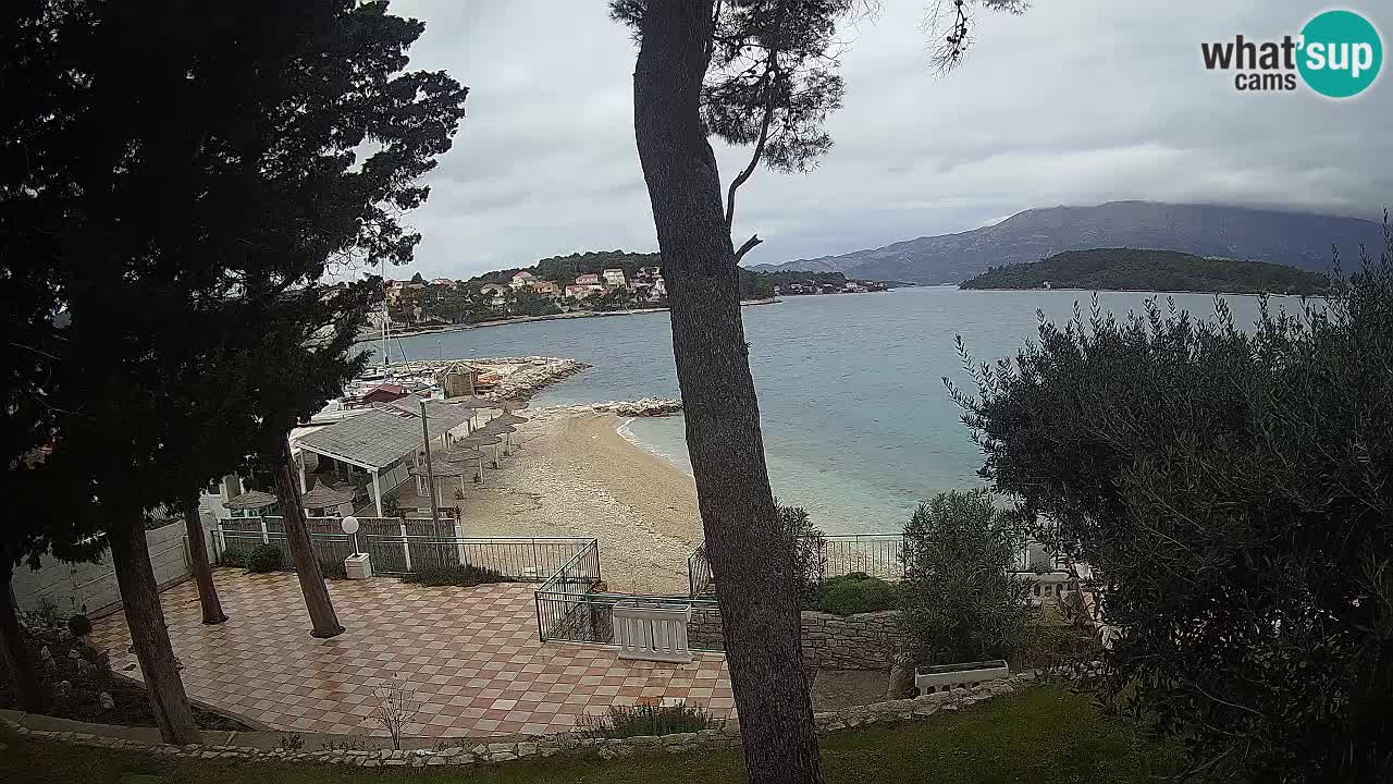 Spletna kamera Lumbarda – Plaža Prvi Žal – Korčula
