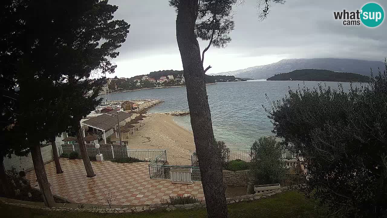 Webcam live Lumbarda – Plage Prvi Žal – Korčula