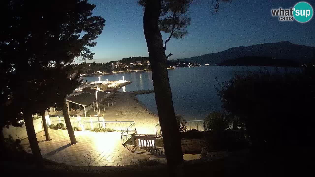 Spletna kamera Lumbarda – Plaža Prvi Žal – Korčula