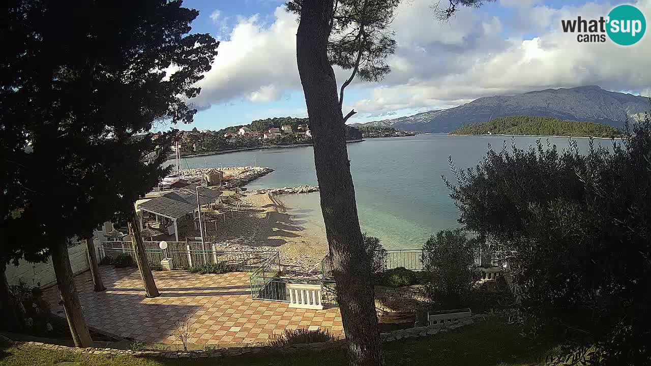 Webcam live Lumbarda – Plage Prvi Žal – Korčula