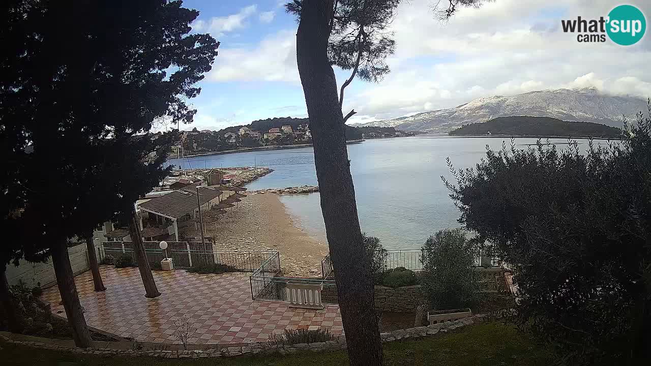 Spletna kamera Lumbarda – Plaža Prvi Žal – Korčula