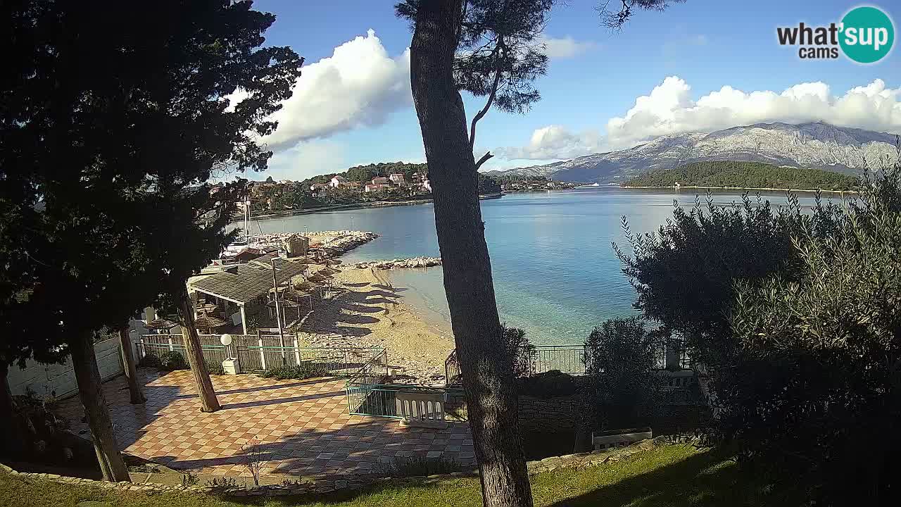 Webcam live Lumbarda – Plage Prvi Žal – Korčula