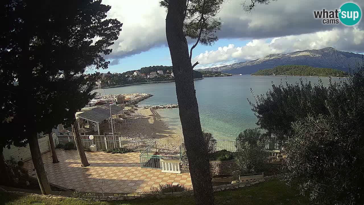Webcam live Lumbarda – Plage Prvi Žal – Korčula