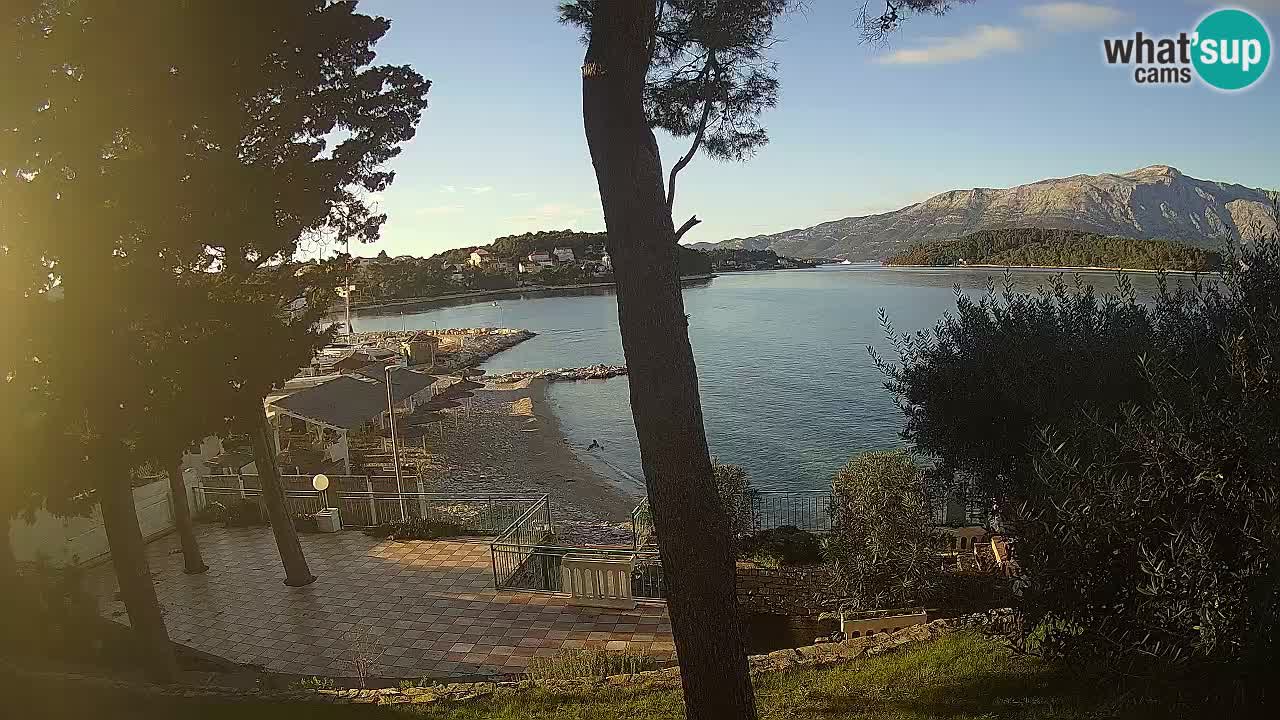 Spletna kamera Lumbarda – Plaža Prvi Žal – Korčula