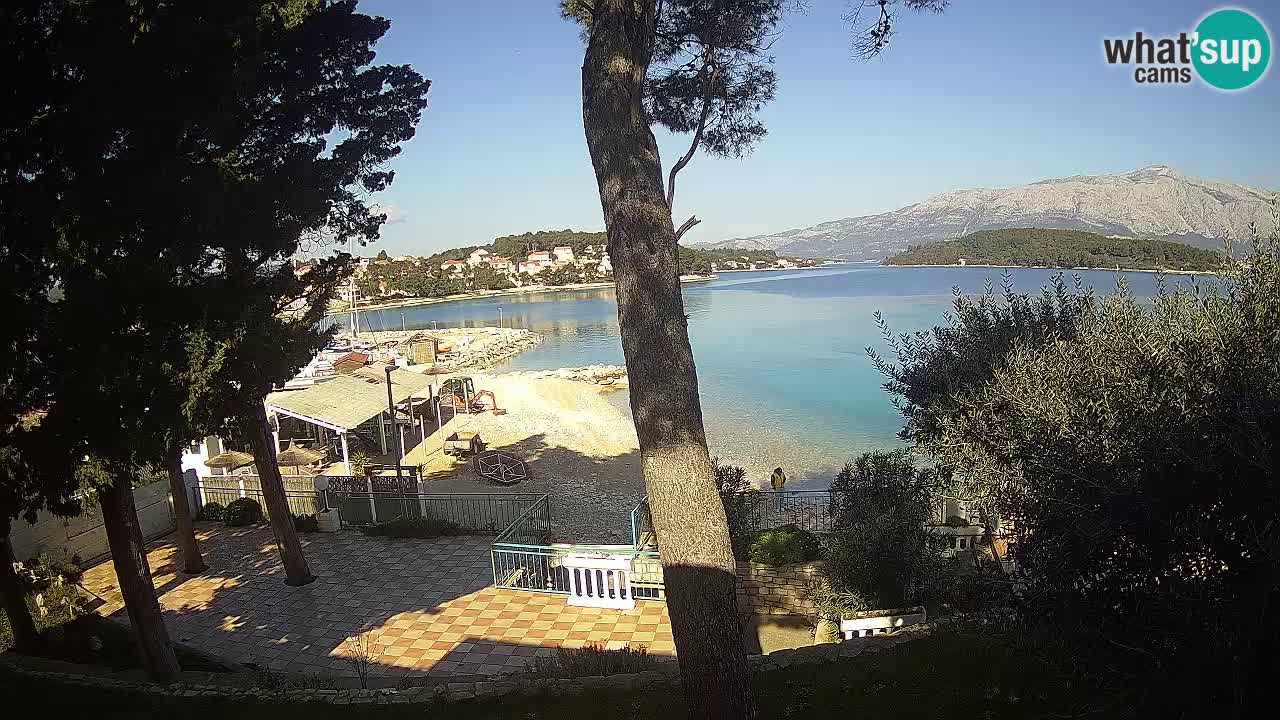 Spletna kamera Lumbarda – Plaža Prvi Žal – Korčula