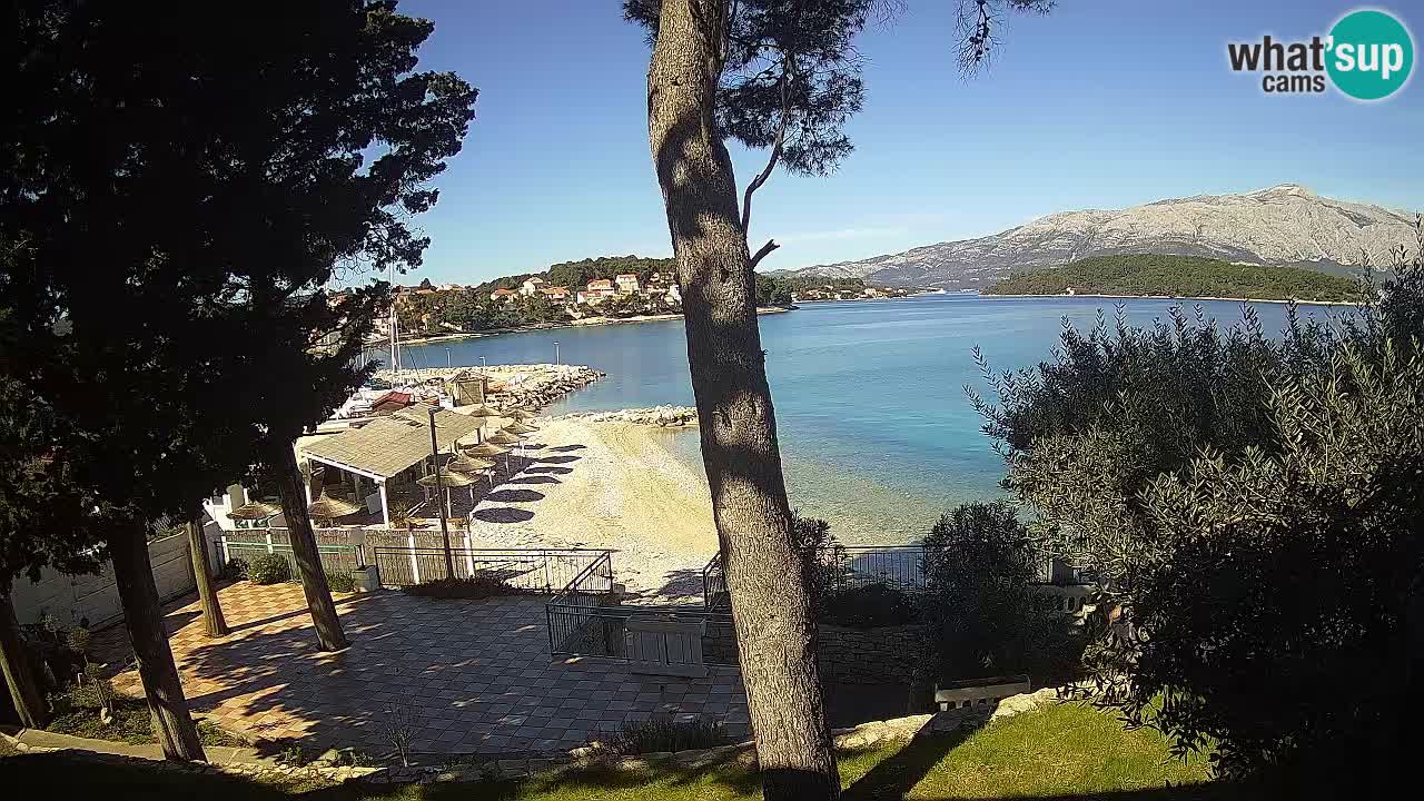 Spletna kamera Lumbarda – Plaža Prvi Žal – Korčula