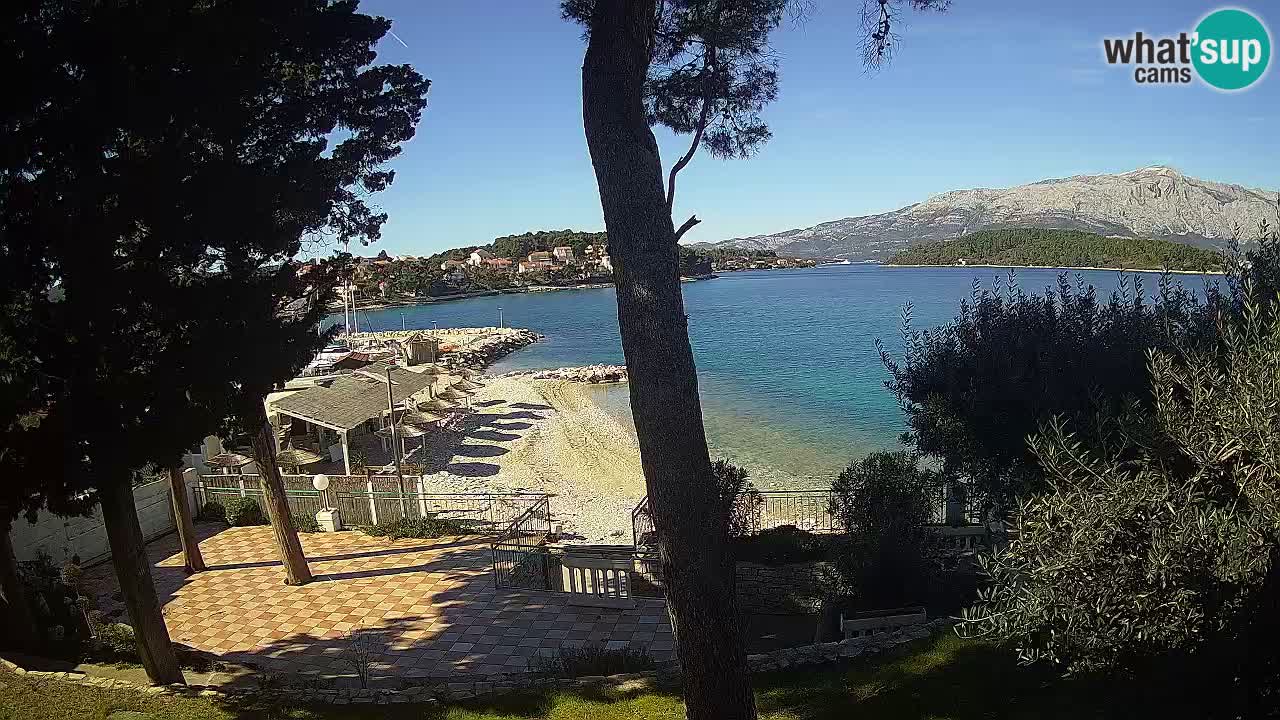 Spletna kamera Lumbarda – Plaža Prvi Žal – Korčula