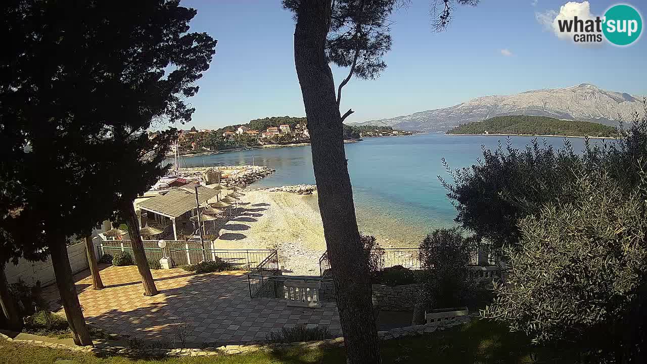 Webcam live Lumbarda – Plage Prvi Žal – Korčula